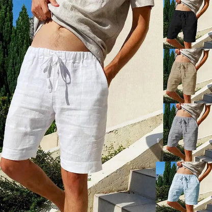 Men's Cotton Shorts Pants Male Summer Breathable Solid Color Short Trousers Fitness Streetwear S-3XL 1PC