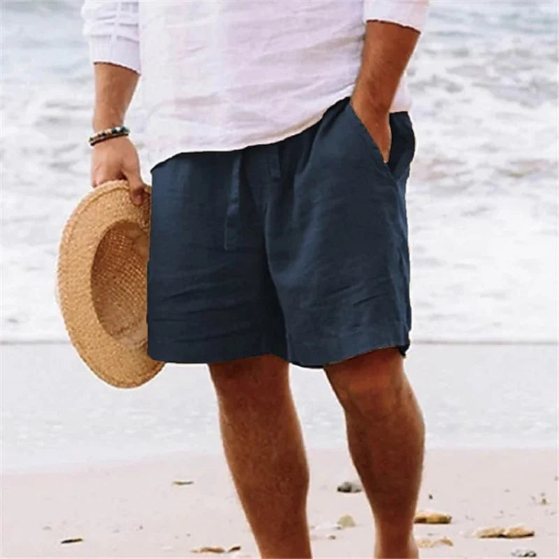 Men's Cotton Shorts Pants Male Summer Breathable Solid Color Short Trousers Fitness Streetwear S-3XL 1PC