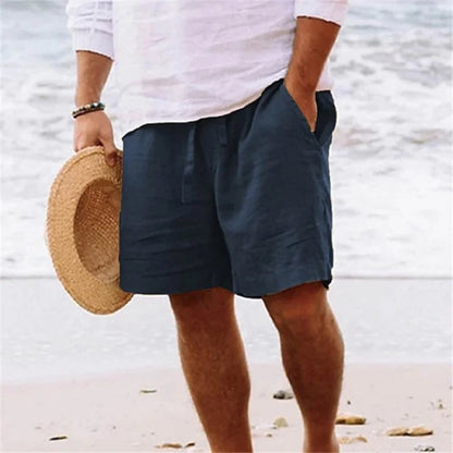 Men's Cotton Shorts Pants Male Summer Breathable Solid Color Short Trousers Fitness Streetwear S-3XL 1PC