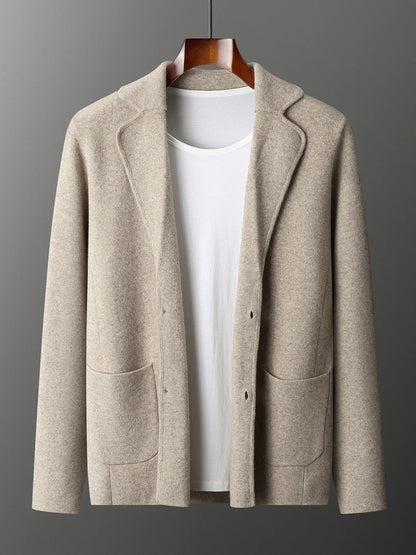 New Autumn and Winter Cashmere Sweater Large Size Men's Thickened Cashmere Knitted Cardigan Casual Jacket Top