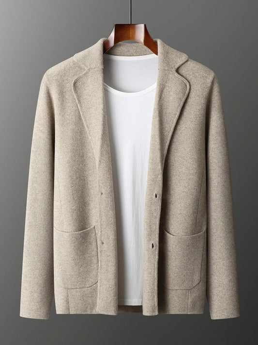 New Autumn and Winter Cashmere Sweater Large Size Men's Thickened Cashmere Knitted Cardigan Casual Jacket Top