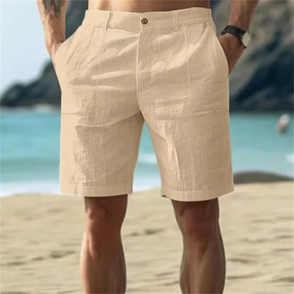 Men's Cotton Shorts Pants Male Summer Breathable Solid Color Short Trousers Fitness Streetwear S-3XL 1PC