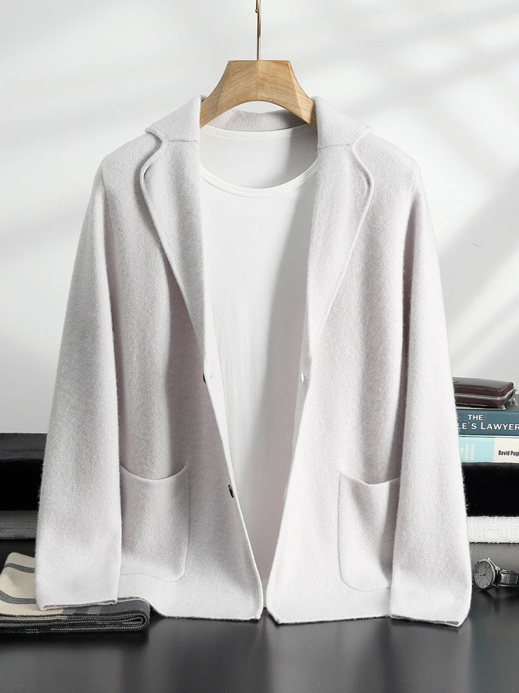 New Autumn and Winter Cashmere Sweater Large Size Men's Thickened Cashmere Knitted Cardigan Casual Jacket Top