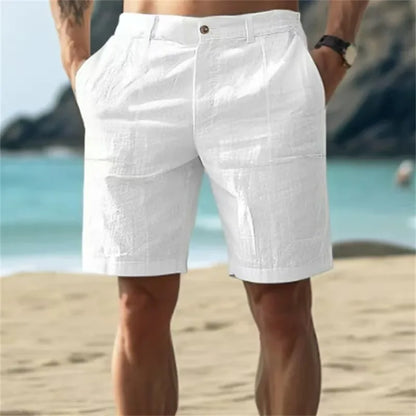 Men's Cotton Shorts Pants Male Summer Breathable Solid Color Short Trousers Fitness Streetwear S-3XL 1PC