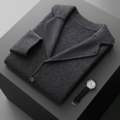 New Autumn and Winter Cashmere Sweater Large Size Men's Thickened Cashmere Knitted Cardigan Casual Jacket Top