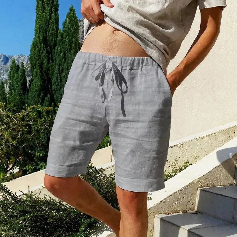 Men's Cotton Shorts Pants Male Summer Breathable Solid Color Short Trousers Fitness Streetwear S-3XL 1PC