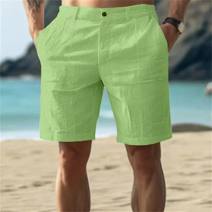 Men's Cotton Shorts Pants Male Summer Breathable Solid Color Short Trousers Fitness Streetwear S-3XL 1PC
