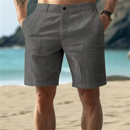 Men's Cotton Shorts Pants Male Summer Breathable Solid Color Short Trousers Fitness Streetwear S-3XL 1PC