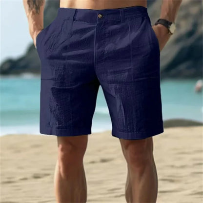 Men's Cotton Shorts Pants Male Summer Breathable Solid Color Short Trousers Fitness Streetwear S-3XL 1PC