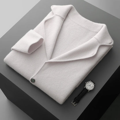 New Autumn and Winter Cashmere Sweater Large Size Men's Thickened Cashmere Knitted Cardigan Casual Jacket Top