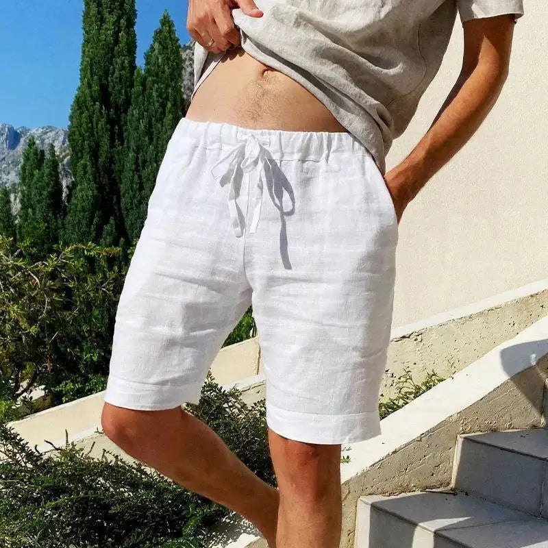 Men's Cotton Shorts Pants Male Summer Breathable Solid Color Short Trousers Fitness Streetwear S-3XL 1PC