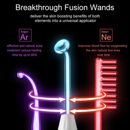 High Frequency Facial Wand For Hair Face Anti Aging Therapy Acne Tool  Neon+Argon Wands Skin Beauty (no handle）