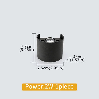 LED Wall Light Waterproof Outdoor Indoor Lighting IP65 AC86-265V 2w 4w for Garden Stair Night Light